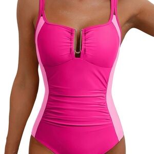Vibrant Pink Women's One-Piece Swimsuit